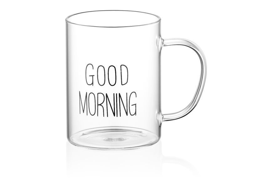 Набір чашок з ручками Ardesto Good Morning , 420 мл, 2 од., боросилікатне скло AR2642GM фото