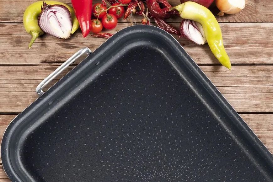 Деко Tefal Success,з ручками, прямокутна, 27х37см, алюміній, чорний J1605902 фото