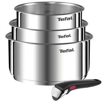 Набор посуды Tefal Ingenio Emotion, сменная ручка, 4 предмета, нержавеющая сталь, бакелит L8964S55 фото