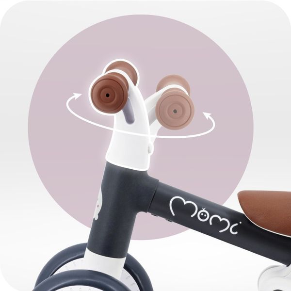 Беговел MoMi DEX Graphit &mdash; Графитовый детский велобег для малышей от 1 года, сверхлегкий, колеса EVA, регулируемое сиденье 117134427 фото