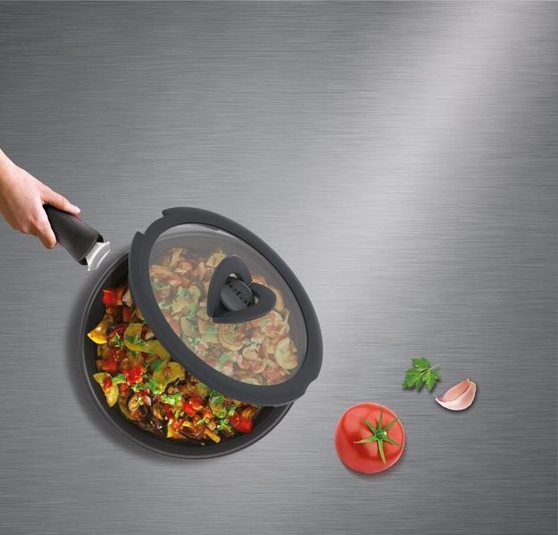 Кришка скляна Tefal Ingenio 24 см , скло, силікон L9846553 фото
