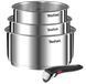 Набор посуды Tefal Ingenio Emotion, сменная ручка, 4 предмета, нержавеющая сталь, бакелит L8964S55 фото 1