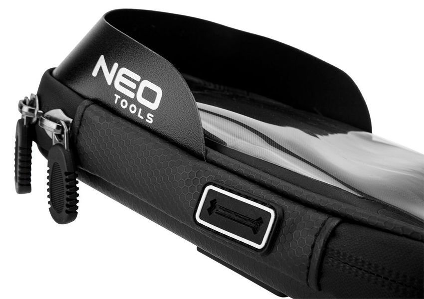 Сумка велосипедная с держателем для смартфона до 6" Neo Tools, водонепроницаемая, черный 91-001 фото