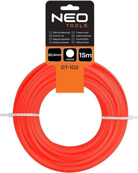 Ліска косильна Neo Tools 2.4мм 15м 07-102 фото