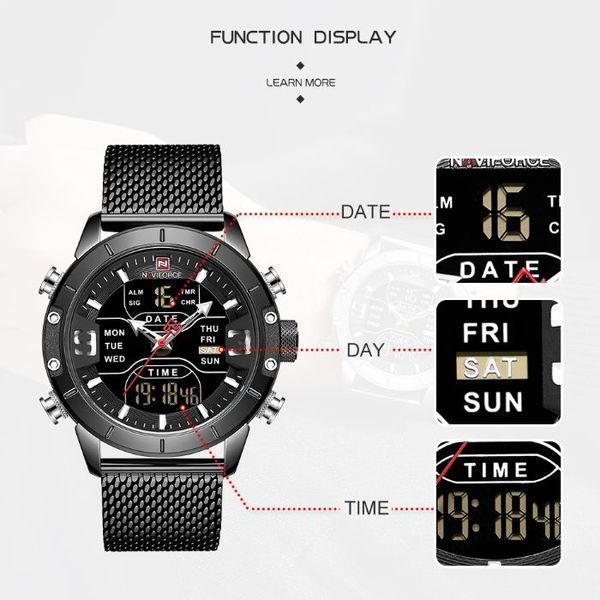 Часы Naviforce Tesla Black NF9153 NF9153 фото