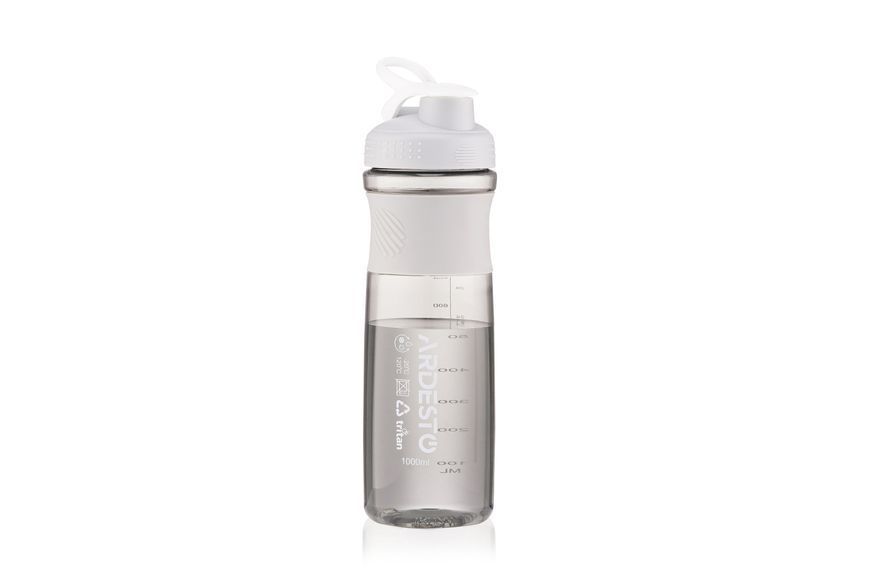 Бутылка для воды Ardesto Smart bottle, 1000мл, тритан, серый AR2204TG фото
