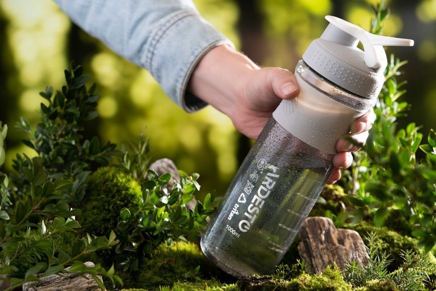 Бутылка для воды Ardesto Smart bottle, 1000мл, тритан, серый AR2204TG фото