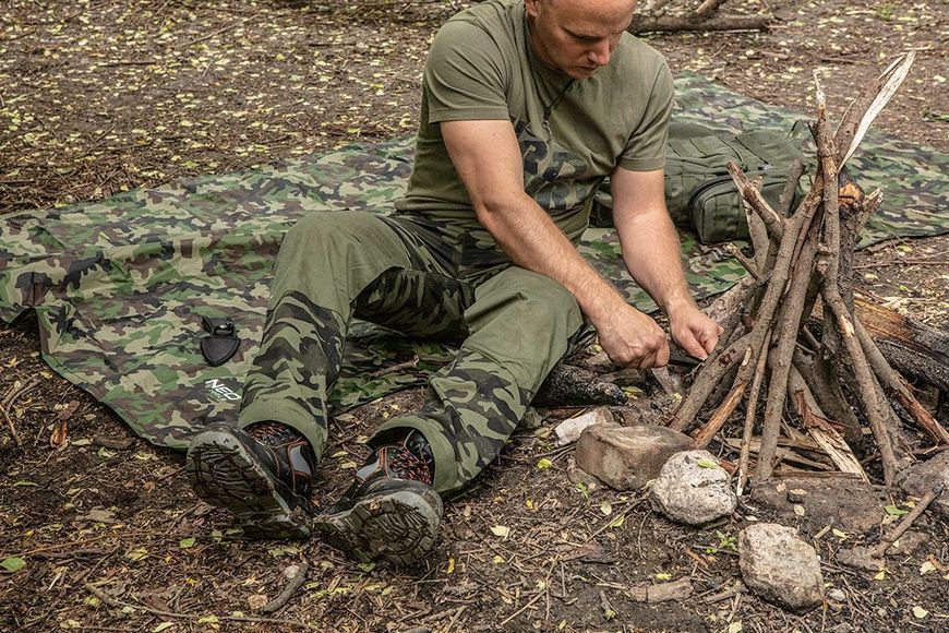 Дощовик тент Neo Tools Camo, 3в1, 124х142см, поліестер 210D, камуфляж 63-132 фото