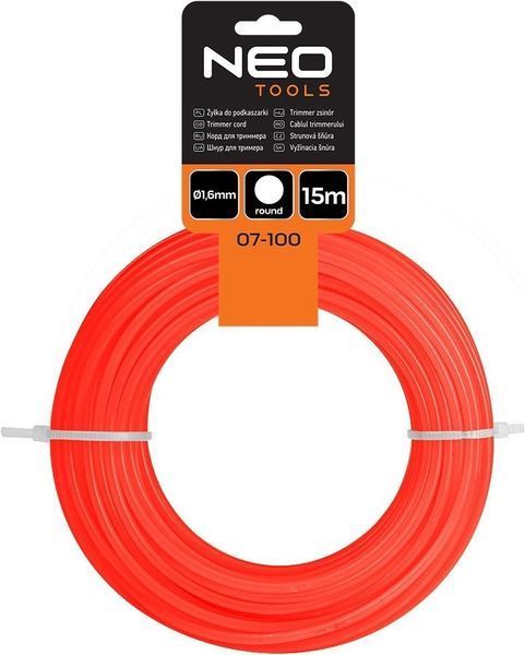 Ліска косильна Neo Tools 1.6мм 15м 07-100 фото