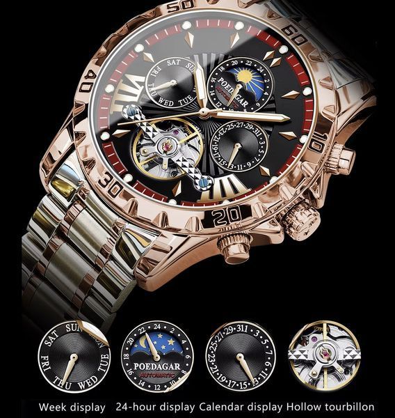 Часы Poedagar Mechanical 1731 фото