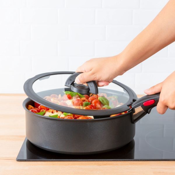 Крышка стеклянная Tefal Ingenio 18 см, стекло, силикон L9846253 фото