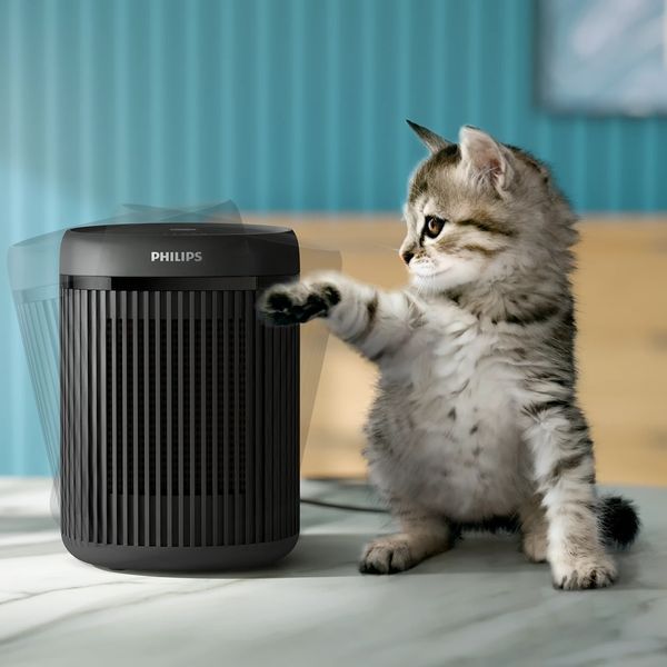 Тепловентилятор Philips Series 2000, 15м2, 1500Вт, электронное управление, нагревательный керамический элемент, темно-серый CX2120/01 фото