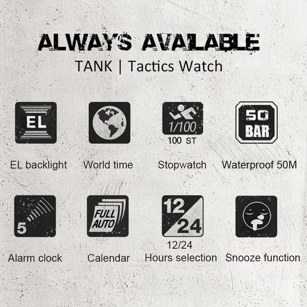 Годинник North Edge Tank 5BAR 9997 фото