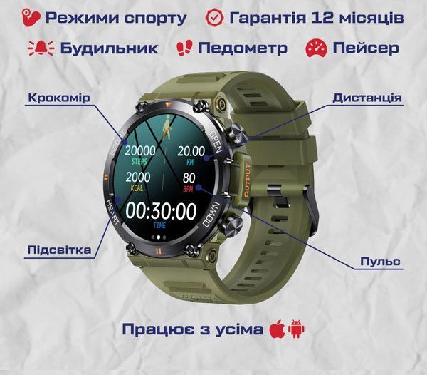 Smart-часы Smart Storm Green 1590 фото