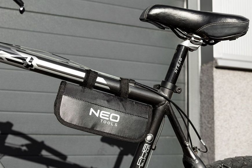 Набор для ремонта велосипеда Neo Tools, 15 предметов, сумка из полиэстера 1680D, 23x15x6 см 91-013 фото