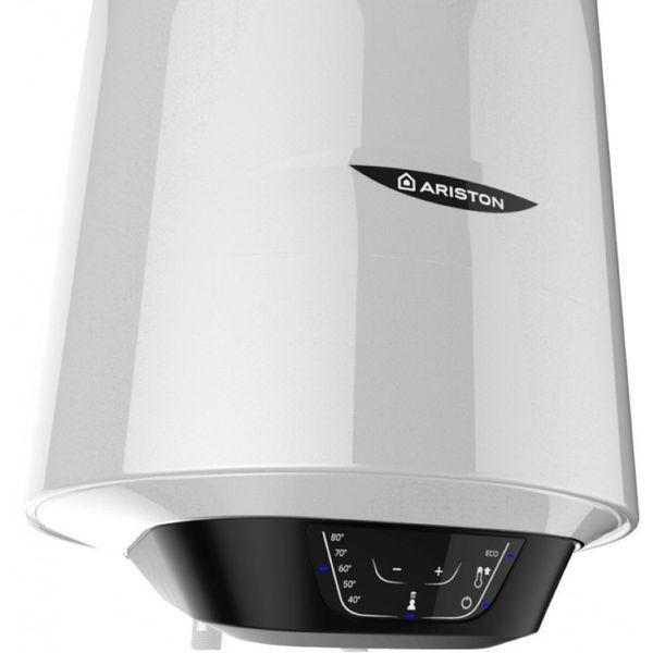 Водонагреватель электрический круглый слим Ariston PRO1 ECO 40 V SLIM 1.8K PL EU, 40л, 1,8кВт, электронное управление, B, белый 3626459 фото