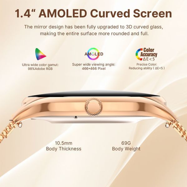 Smart-годинник Smart Milano Gold Rubber, 2 ремінця 1792 фото
