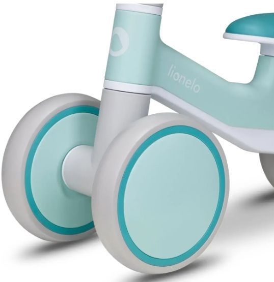 Беговел-каталка Lionelo Villy Green Turquoise &mdash; Четырехколесный беговел от 1 года, устойчивая конструкция, колеса EVA 66182429 фото
