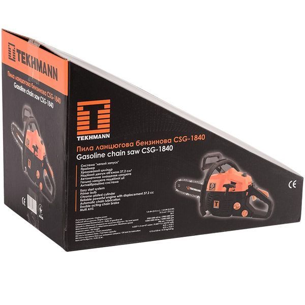 Пила цепная бензиновая TEKHMANN CSG-1840 40см 1.8кВт/2.5л.с. 37.2см3 4.1кг 846833 фото