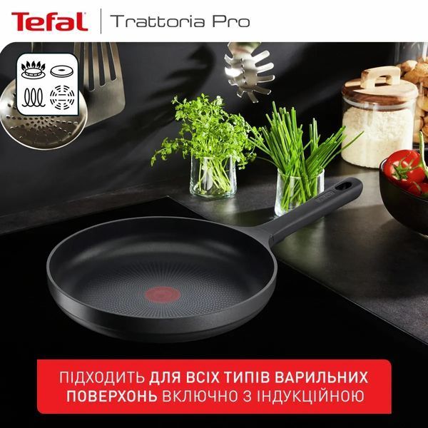 Сковорода Tefal Trattoria Pro, 24см, алюміній, бакеліт, чорний G6120444 фото