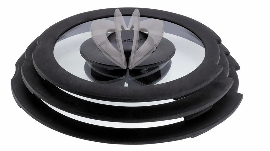 Крышка Tefal Ingenio 28см, стекло, силикон, прозрачно-черный L9846753 фото