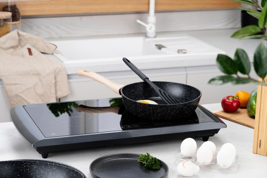 Сковорода глубокая ARDESTO Midori, 24см, алюминий, черный AR1924MI фото