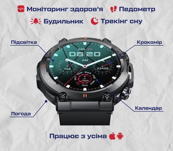 Smart-годинник Smart Storm Black УЦІНКА 1700 фото