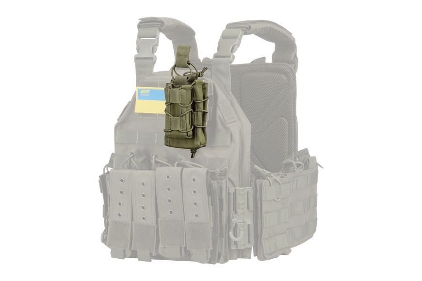 Тактичний подвійний чохол, зелений 2E Tactical 2E-MILTACDPOUCH-Y-OG фото