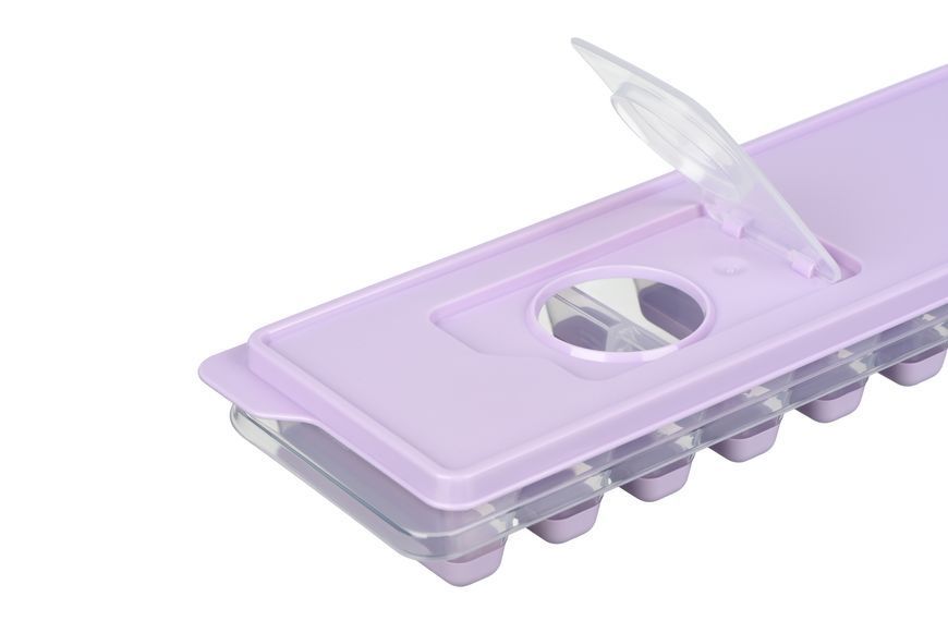 Форма для льда с крышкой Ardesto Fresh Stick, 27х9.5х3.8см, силикон, пластик, лиловый AR1102LP фото
