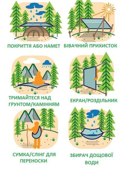 Дощовик-пончо 2E Tactical, Тип 1, зелений 2E-TACTRAINCOV-T1-GN фото