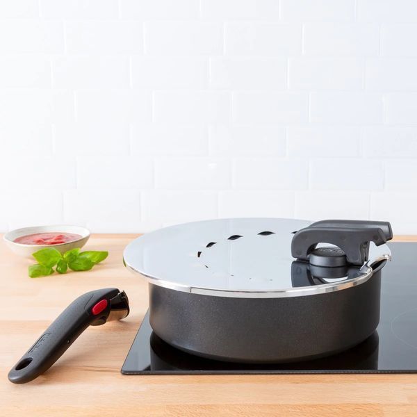 Крышка с защитой от разбрызгивания Tefal Ingenio, 20-28см, нержавеющая сталь, пластик L9829853 фото
