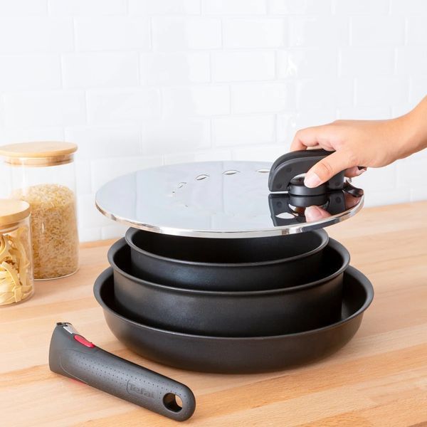 Крышка с защитой от разбрызгивания Tefal Ingenio, 20-28см, нержавеющая сталь, пластик L9829853 фото