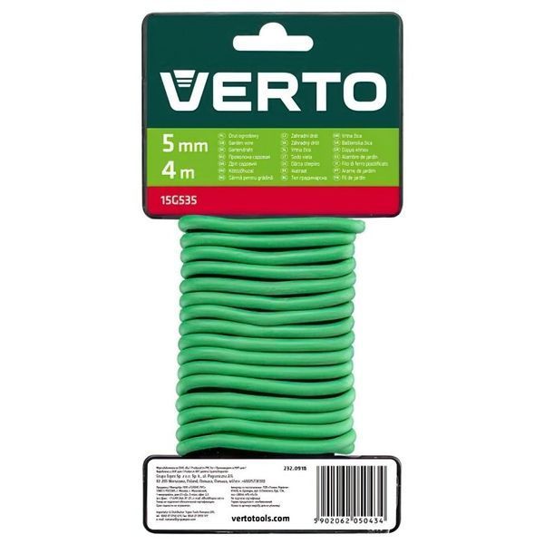 Проволока садовая Verto, 0.5смх4м, зеленая 15G535 фото