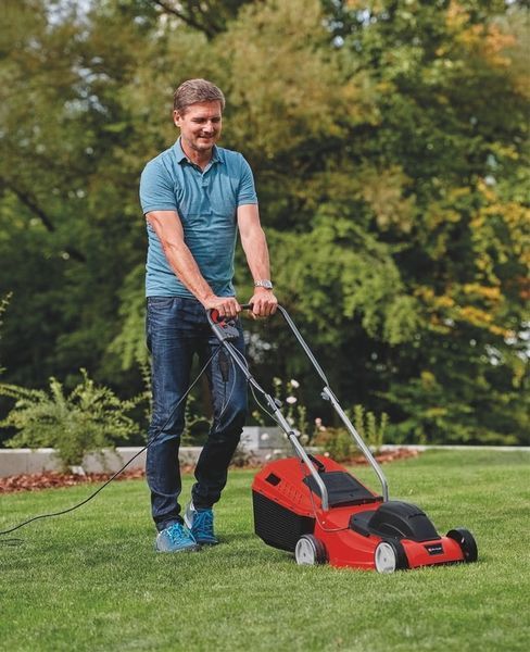 Газонокосилка Einhell GC-EM 1032 1000Вт 32см 30л 20-60мм до 300м.кв 9.2кг 3400257 фото