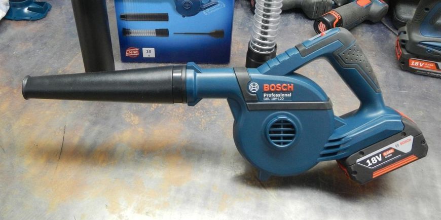 Воздуховод аккумуляторный Bosch GBL 18V-120 Professional, 18В, 270 км/ч, 120 м&sup3;/ч, 1.1 кг 0.601.9F5.100 фото
