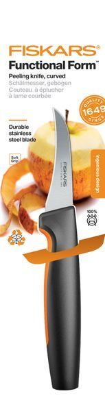 Кухонный нож для овощей изогнутый Fiskars Functional Form, 6,8см 1057545 фото