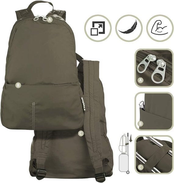Рюкзак розкладний Tucano Compatto Eco XL, темно зелений BPCOBK-ECO-VM фото