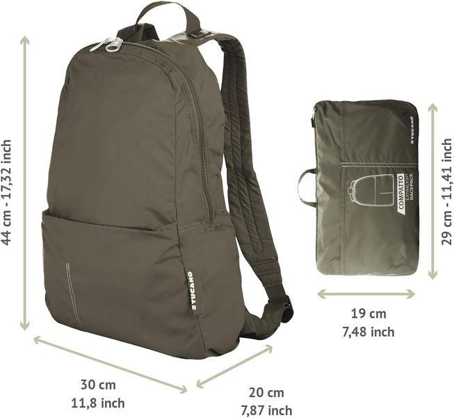 Рюкзак розкладний Tucano Compatto Eco XL, темно зелений BPCOBK-ECO-VM фото