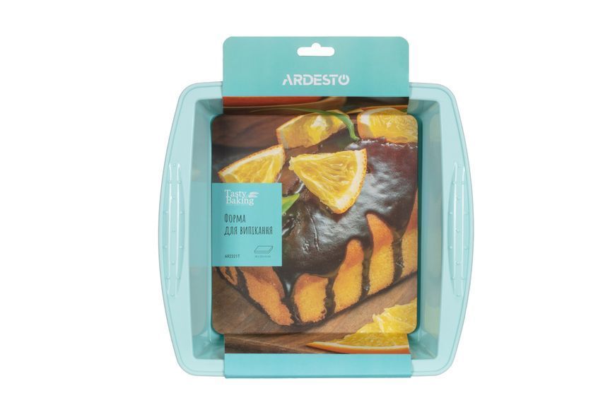 Форма для выпечки ARDESTO Tasty baking 26*25*6 см прямой. голубой, силикон AR2321T фото