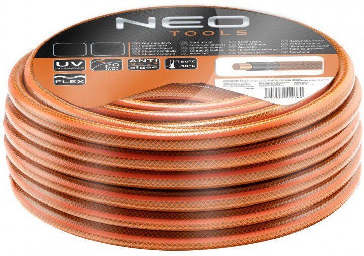 Шланг садовий Neo Tools Economic, 1/2", 50м, 4 шари, до 20 Бар, -10&hellip;+50&deg;C 15-802 фото