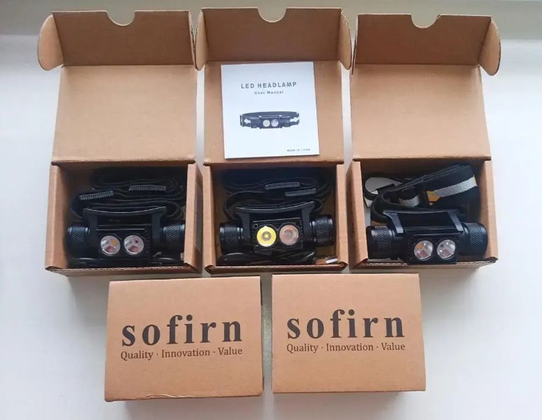 Тактический налобный фонарь Sofirn H25LR с красным светом 660лм + аккумулятор 3400 мАч V256012445 фото