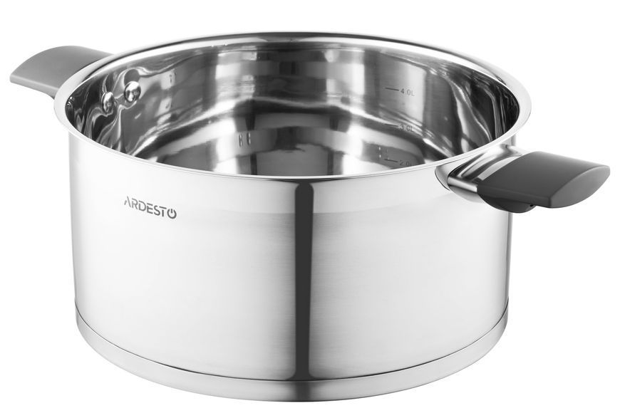 Кастрюля Ardesto Gemini, стеклянная крышка, 5.2 л, нержавеющая сталь AR3652G фото