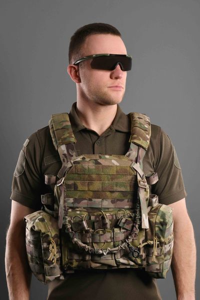 Плитоноска 2E Tactical, Тип 1, с карманами для боковой защиты и итогами, Молле, камуфляж 2E-MILPLACARR1-MC фото