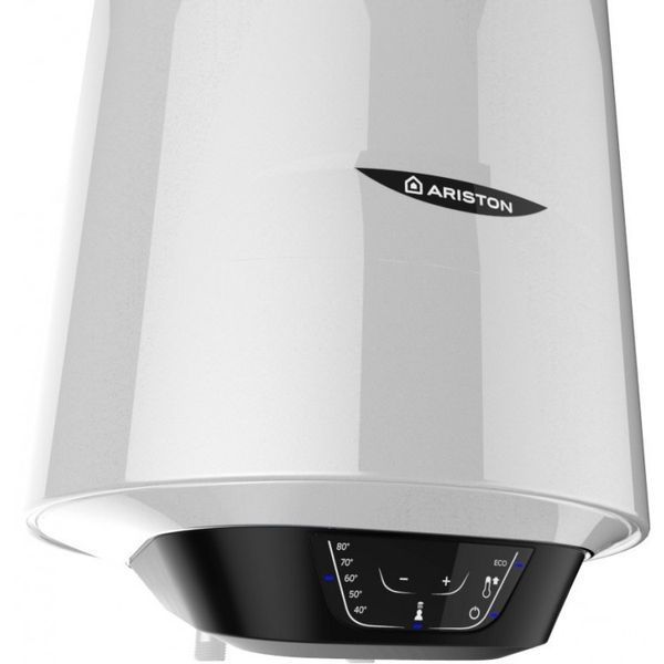 Водонагреватель электрический круглый слим Ariston PRO1 ECO 30 V SLIM 1.8K PL EU, 30л, 1,8кВт, электронное управление, B, белый 3626458 фото