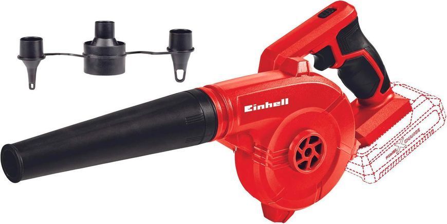 Воздуховод аккумуляторный Einhell TE-CB 18/180 Li - Solo, 18В, 130/180 км/ч, 3 насадки, 0.9кг, без АКБ и ЗП 3408001 фото