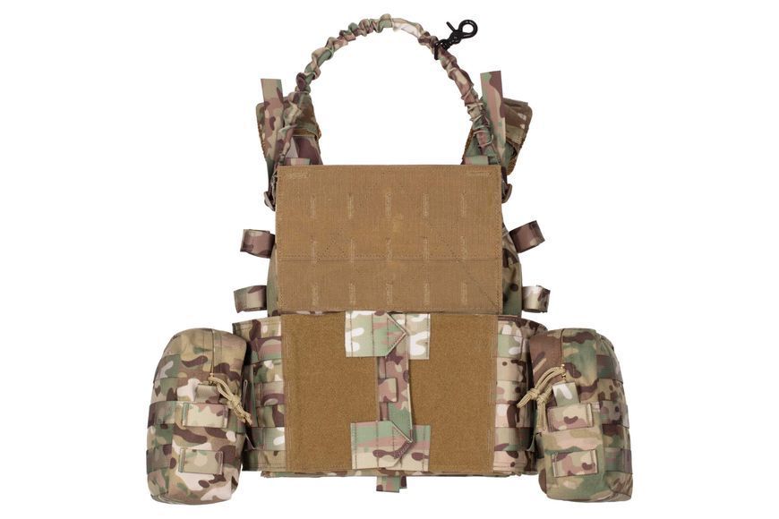 Плитоноска 2E Tactical, Тип 1, с карманами для боковой защиты и итогами, Молле, камуфляж 2E-MILPLACARR1-MC фото