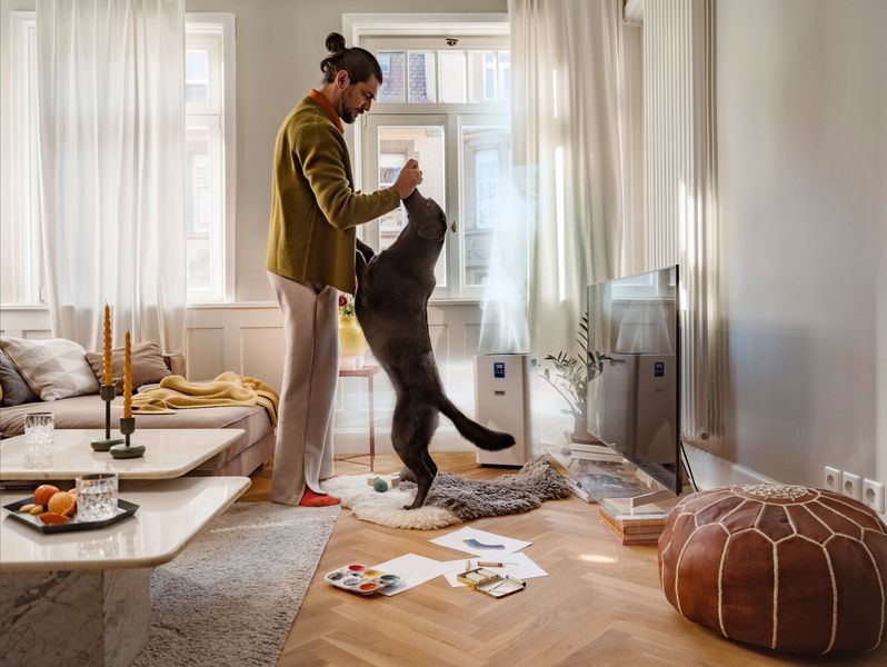 Воздухоочиститель Karcher AF 50, 50м2, 520м3/час, дисплей, 2 HEPA фильтры, 4 режима, индикация загрязнения, белый 1.024-822.0 фото