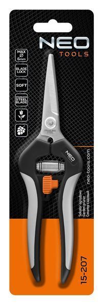 Секатор плоскостной Neo Tools, d реза 18мм, 200мм, 120г 15-207 фото