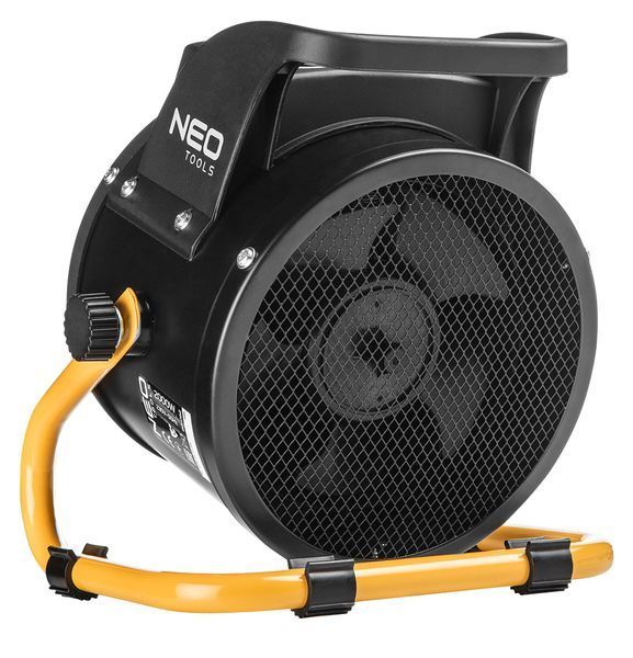 Тепловая пушка электрическая Neo Tools, 2кВт, 30м кв, 197м куб/час, керамический нагревательный элемент (PTC), черный 90-062 фото