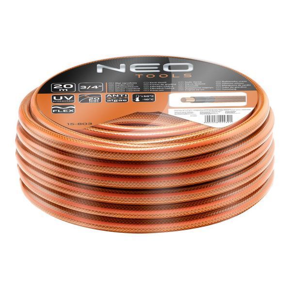 Шланг садовый Neo Tools Economic, 3/4", 20м, 4 слоя, до 20бар, -10&hellip;+50&deg;C 15-803 фото